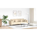 vidaXL Kanapé párnával Krém 250 x 77 x 76 cm szövet