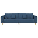 vidaXL Szövet kanapé párnával Kék 208 cm szövet