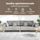 vidaXL Kanapé Felhőszürke 250 x 77 x 76 cm szövet