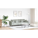 vidaXL Kanapé Világosszürke 250 x 77 x 76 cm Bársony