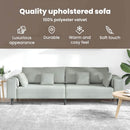 vidaXL Kanapé Világosszürke 250 x 77 x 76 cm Bársony