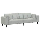 vidaXL Kanapé Világosszürke 250 x 77 x 76 cm Bársony