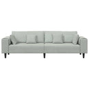 vidaXL Kanapé Világosszürke 250 x 77 x 76 cm Bársony
