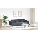 vidaXL Kanapé Sötétszürke 250 x 77 x 76 cm Bársony