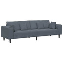 vidaXL Kanapé Sötétszürke 250 x 77 x 76 cm Bársony