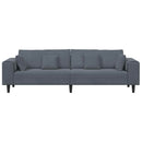 vidaXL Kanapé Sötétszürke 250 x 77 x 76 cm Bársony