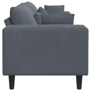 vidaXL Kanapé Sötétszürke 250 x 77 x 76 cm Bársony