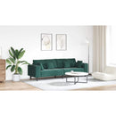 vidaXL Kanapé Sötétzöld 250 x 77 x 76 cm Bársony