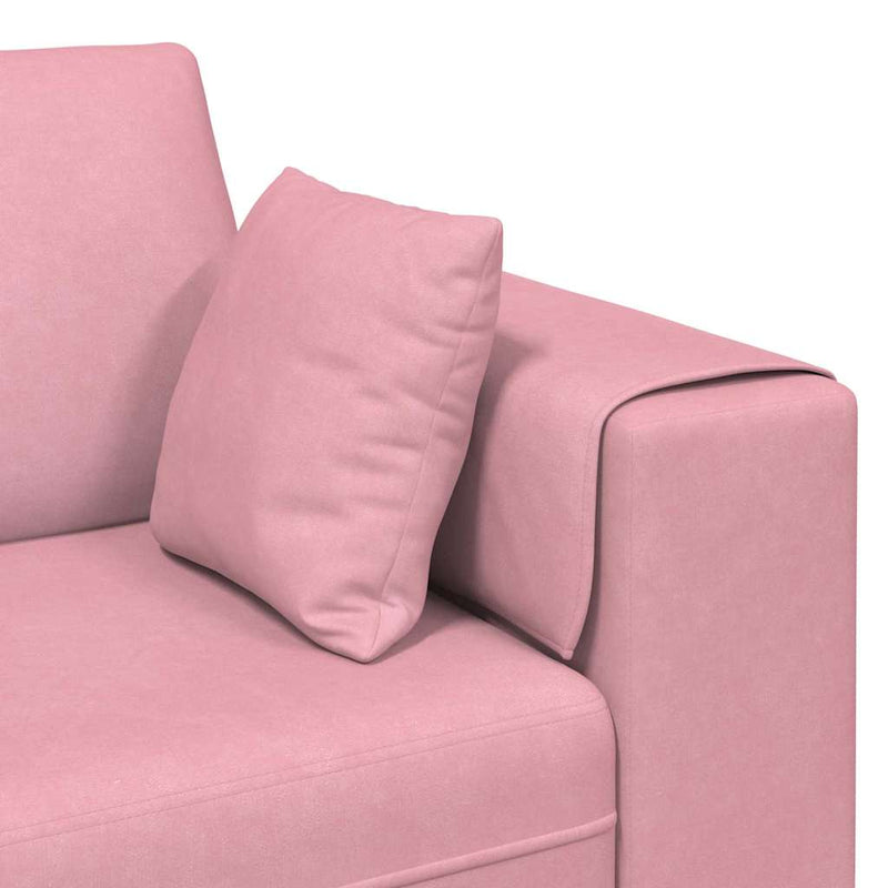 vidaXL Bársony Kanapé párnával Rózsaszín 209 cm Bársony