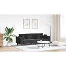 vidaXL Kanapé Fekete 250 x 77 x 76 cm Bársony