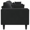 vidaXL Kanapé Fekete 250 x 77 x 76 cm Bársony