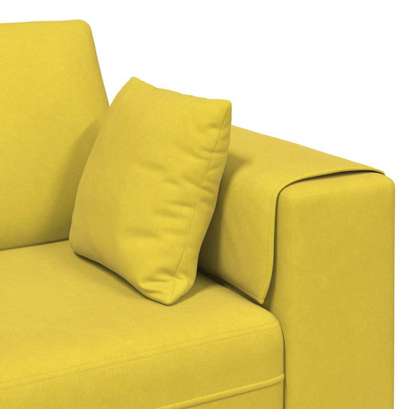 vidaXL Bársony Kanapé párnával Sárga 210 cm Bársony