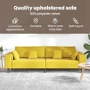 vidaXL Kanapé Sárga 250 x 77 x 76 cm Bársony