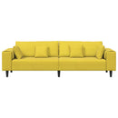vidaXL Kanapé Sárga 250 x 77 x 76 cm Bársony