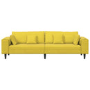 vidaXL Bársony Kanapé párnával Sárga 210 cm Bársony