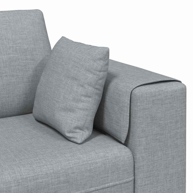 Szövet kanapé párnával 3 pcs Világosszürke 208 cm szövet