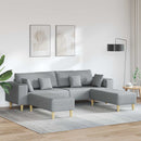 vidaXL Kanapé párnával 3 pcs Világosszürke szövet