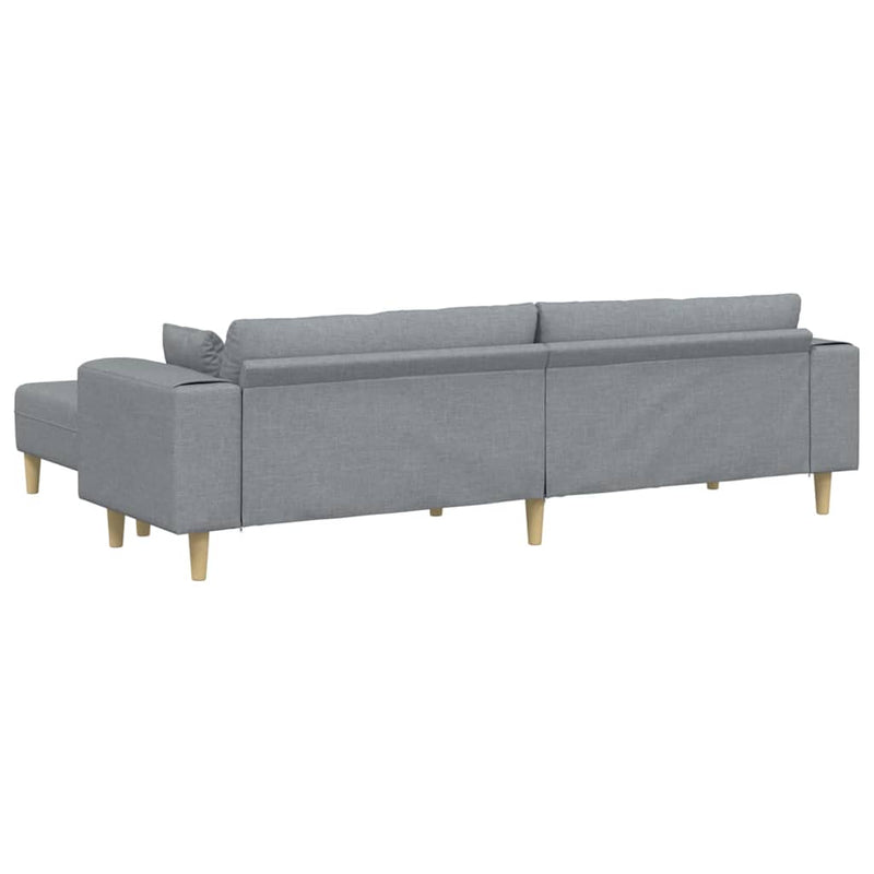 Szövet kanapé párnával 3 pcs Világosszürke 208 cm szövet