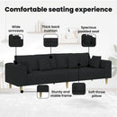 vidaXL Kanapé párnával 3 pcs Fekete szövet