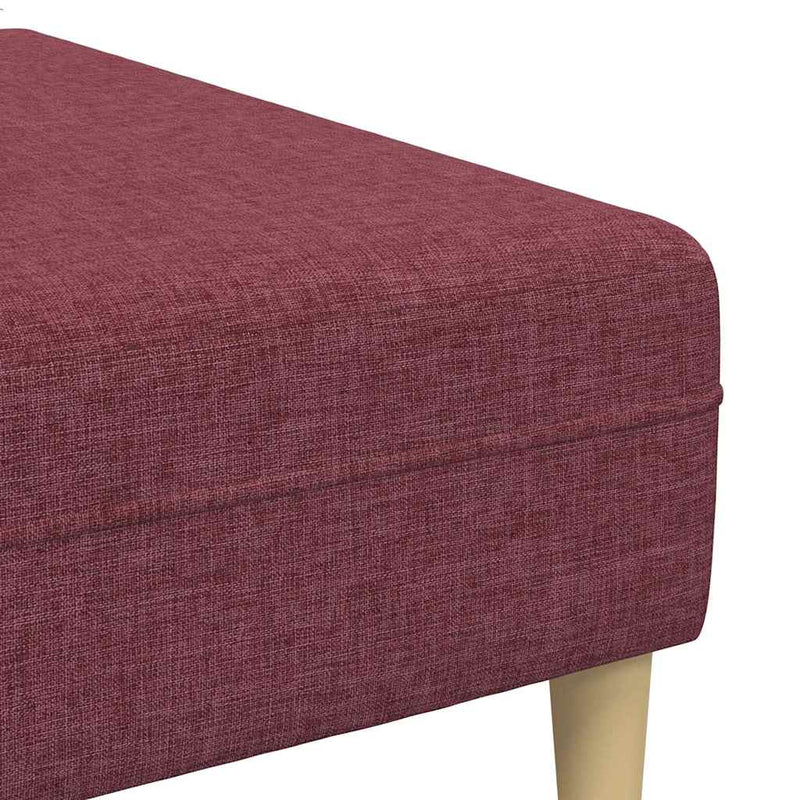 Szövet kanapé párnával 3 pcs Bordó 208 cm szövet