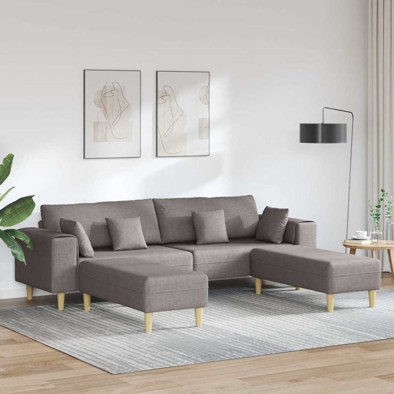 Szövet kanapé párnával 3 pcs Tópszínű 208 cm szövet