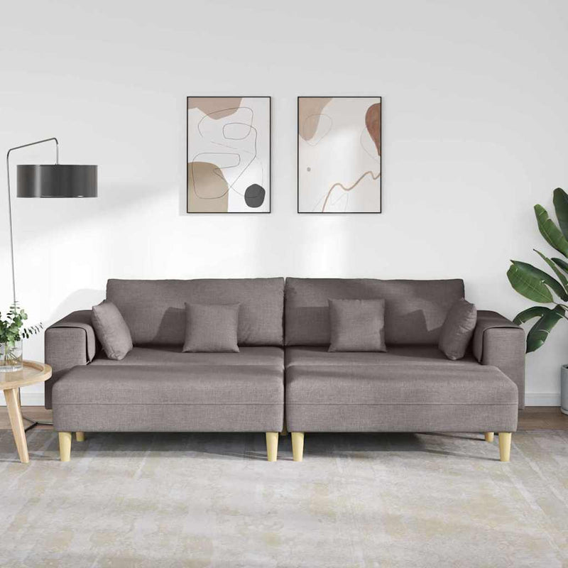 Szövet kanapé párnával 3 pcs Tópszínű 208 cm szövet