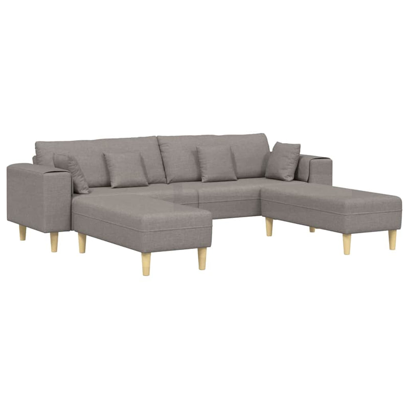 Szövet kanapé párnával 3 pcs Tópszínű 208 cm szövet