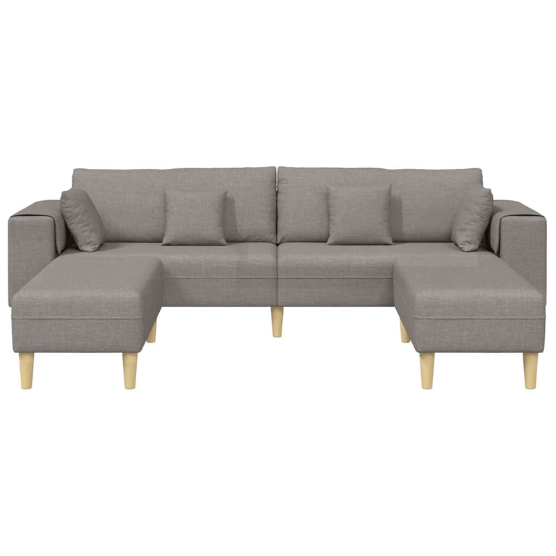 Szövet kanapé párnával 3 pcs Tópszínű 208 cm szövet