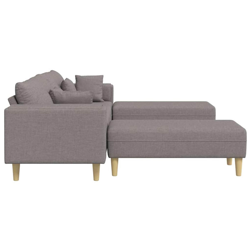 Szövet kanapé párnával 3 pcs Tópszínű 208 cm szövet