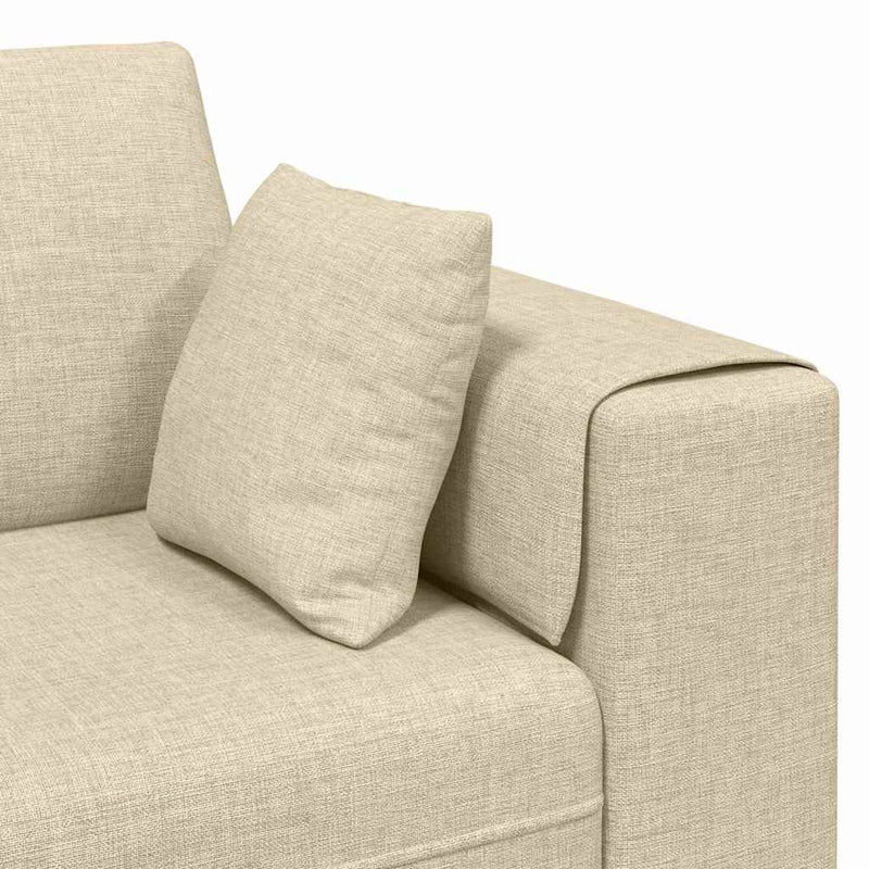 Szövet kanapé párnával 3 pcs Krém 208 cm szövet