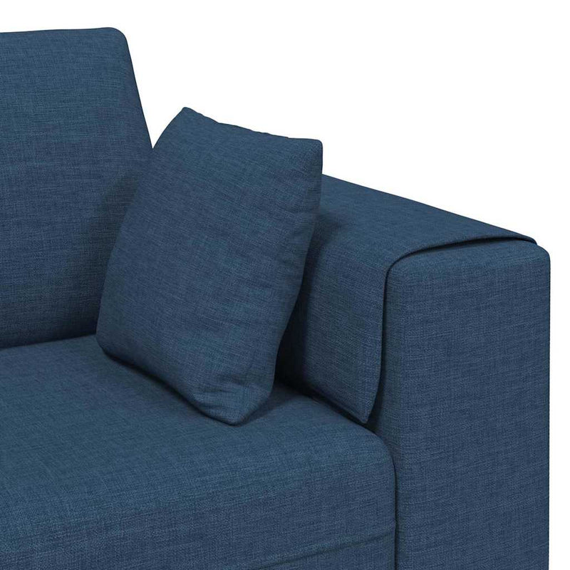Szövet kanapé párnával 3 pcs Kék 208 cm szövet