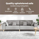 vidaXL Kanapé 3 pcs Felhőszürke 250 x 188 x 76 cm szövet