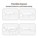 vidaXL Kanapé 3 pcs Felhőszürke 250 x 188 x 76 cm szövet