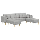 vidaXL Kanapé 3 pcs Felhőszürke 250 x 188 x 76 cm szövet