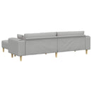 vidaXL Kanapé 3 pcs Felhőszürke 250 x 188 x 76 cm szövet