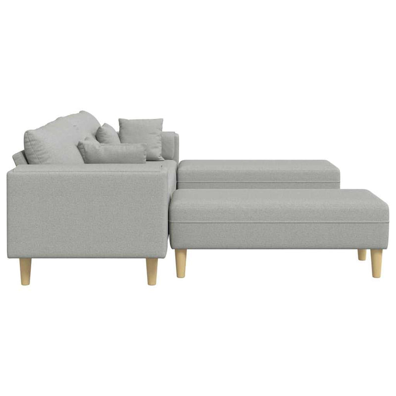 Szövet kanapé párnával 3 pcs Felhőszürke 208 cm szövet