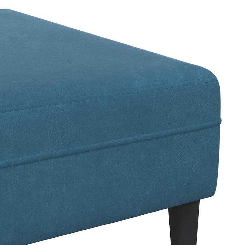 vidaXL Bársony Kanapé párnával 3 pcs Kék 208 cm Bársony