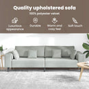 vidaXL Kanapé 3 pcs Világosszürke 250 x 188 x 76 cm Bársony