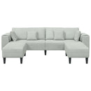 vidaXL Kanapé 3 pcs Világosszürke 250 x 188 x 76 cm Bársony