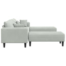 vidaXL Kanapé 3 pcs Világosszürke 250 x 188 x 76 cm Bársony