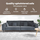 vidaXL Kanapé 3 pcs Sötétszürke 250 x 188 x 76 cm Bársony