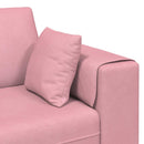vidaXL Kanapé 3 pcs Rózsaszín 250 x 188 x 76 cm Bársony