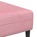 vidaXL Kanapé 3 pcs Rózsaszín 250 x 188 x 76 cm Bársony