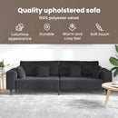 vidaXL Kanapé 3 pcs Fekete 250 x 188 x 76 cm Bársony
