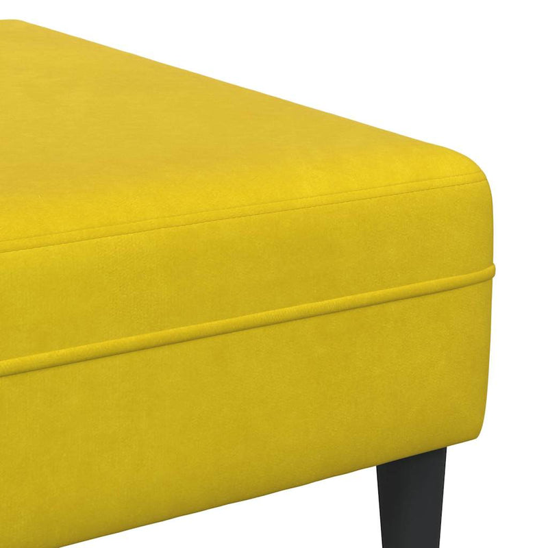 vidaXL Bársony Kanapé párnával 3 pcs Sárga 208 cm Bársony