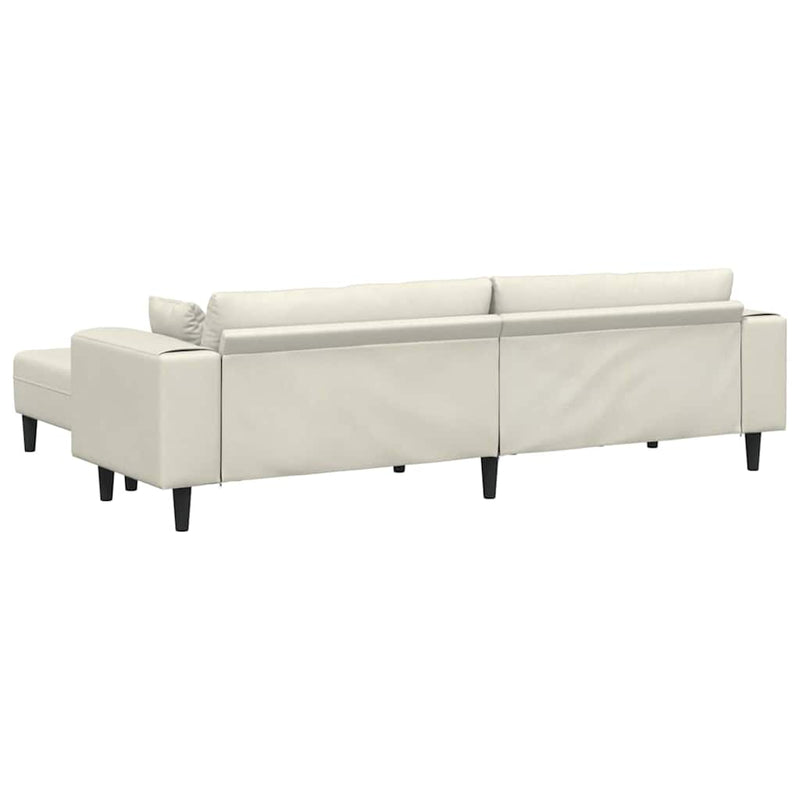 vidaXL Bársony Kanapé párnával 3 pcs Krém 208 cm Bársony
