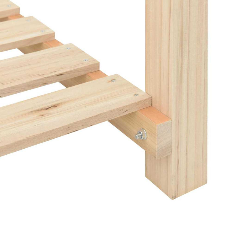 vidaXL Kerti cserép polcokkal Bézs 71 x 37 x 76.5 cm Tömör fenyőfa