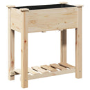 vidaXL Kerti cserép polcokkal Bézs 71 x 37 x 76.5 cm Tömör fenyőfa