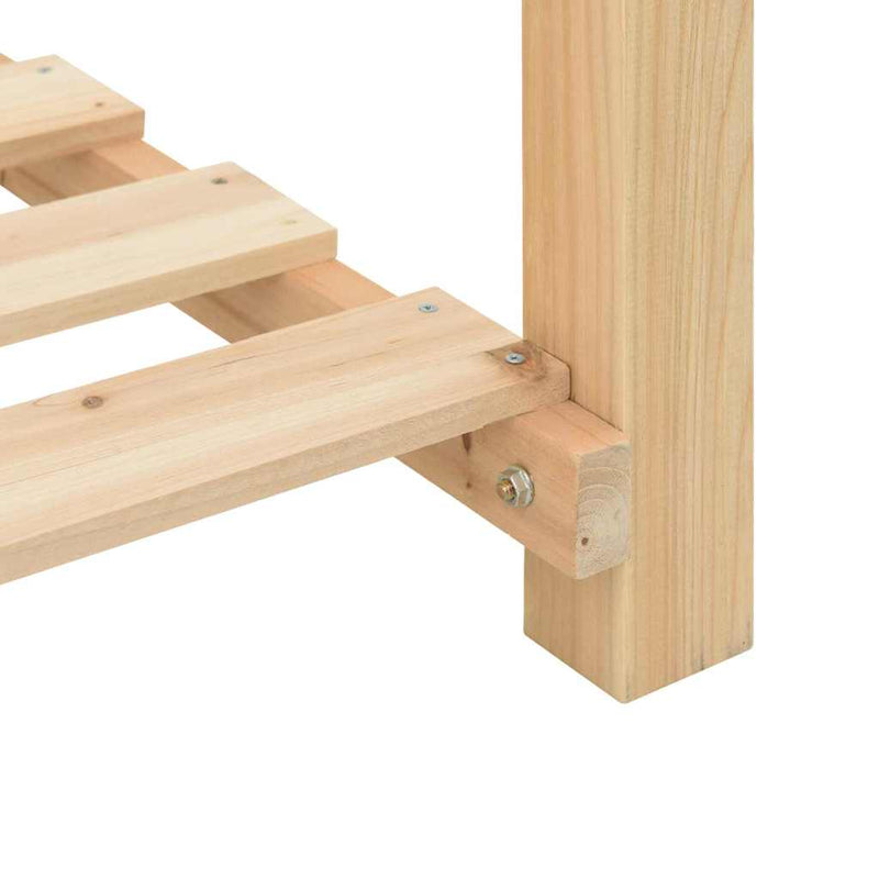 vidaXL Kerti cserép polcokkal Bézs 115 x 59 x 76.5 cm Tömör fenyőfa