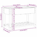 vidaXL Kerti cserép polcokkal Bézs 115 x 59 x 76.5 cm Tömör fenyőfa